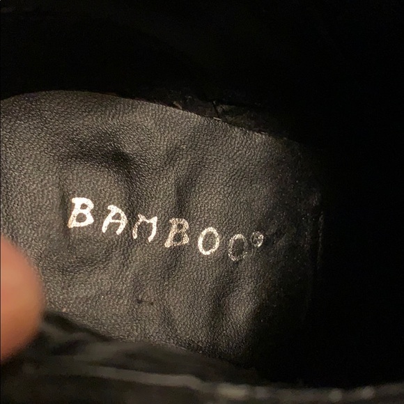 Bamboo Black Patton and Suede Booties - Picture 4 of 8